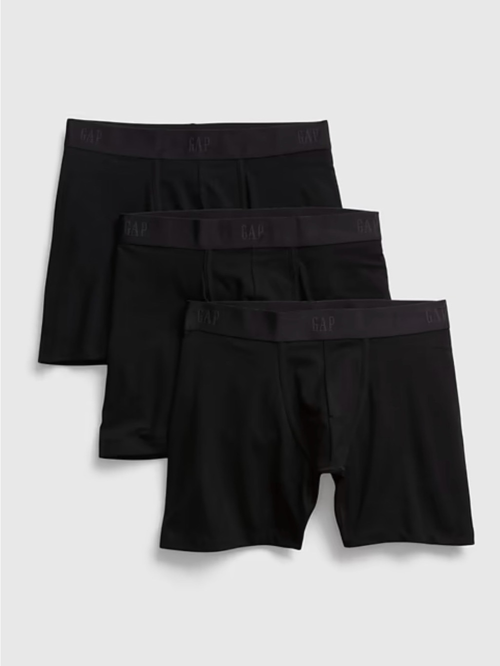 GAP men’s black boxer briefs. Size M. Set of three.